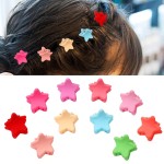 JANYUN 50 Pcs Colorful Star Mini Hair Claw Clips Clamps Accessories for Baby Toddler Girls Decorative Bun Thin Hair, Assorted Colors (Star)