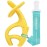 Teething Toys 3 Months+, Mombella Elephant Teethers for Babies with Strap to Clip on, Soft Silicone Teether Toys, 2 in 1 Teether & Pre-Training Toothbrush, 3 Month Old Infant Chew Toys, Yellow