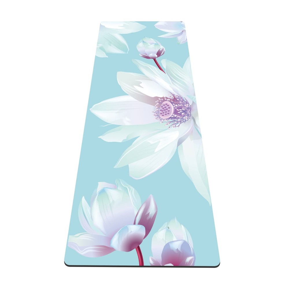 nuveti Yoga Mat Print Extra Thick TPE Non Slip Fitness Exercise Mat with Carrying Bag, 72x24 Extra Thick 6MM Exercise & Workout Mat for Yoga, Pilates Fitness and Floor Exercises