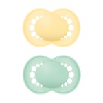 MAM Original Matte Baby Pacifiers, Binky for 16+ Months, BPA-Free Silicone Nipple, Easy to Clean, Best for Breastfed Babies, Developed with Medical Experts, 2 Count Binkies with Sterilizer Case