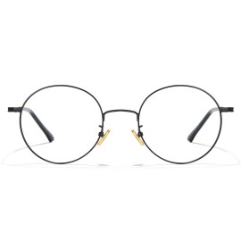 Cyxus Blue Light Blocking Glasses Women Men, Panto Style 70s Retro Looks Vintage Round Wire Office Computer Gaming Study 8090