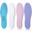Sintege 3 Pairs Breathable Shoe Insoles Inserts Soft Cushioning Double-Layer Latex Foam Perforated Replacement Insoles for Men 7-11 Woman 2-8(White, Pink, Purple)