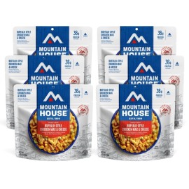 Mountain House Buffalo-Style Chicken Mac & Cheese Freeze-Dried Food for Camping, 12 Servings, 30-Year Shelf-Life