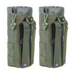 Upgraded Tactical Drawstring Molle Water Bottle Holder Tactical Pouches (Army Green)