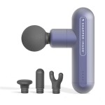 Sharper Image Powerboost Move - Mini Percussion Massage Gun| 4 Attachments, 4 Speeds, FSA Eligible| Full Body Back & Shoulder Massager| Deep Tissue Muscle Recovery| Portable Pain Relief Massage Tool