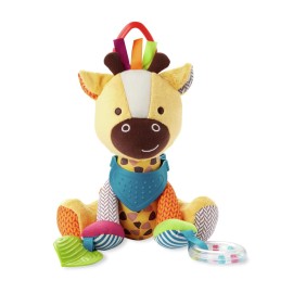 Skip Hop Bandana Buddies Baby Activity and Teething Toy with Multi-Sensory Rattle and Textures, Giraffe