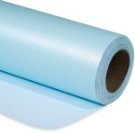 RUSPEPA Baby Blue Gift Wrapping Paper - Solid Color Pearly Shiny Silk Paper Jumbo Roll Perfect for Wedding, Birthday, Baby Boy, Anniversaries, Bridal Shower, Easter - 30 Inches x 100 Feet