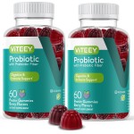 VITEEY Probiotic Gummies with Prebiotics - Gut Health Supplements for Digestive Health - 2 Billion CFUs - Vegan, Gluten-Free - 120 Count