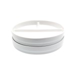 Elk and Friends Kids 6.7 Porcelain White Plates | Divided Plates | Suitable for Kids/Toddlers | Microwave & Dishwasher Safe | Non Slip | Snack Dishes | 2 Pack