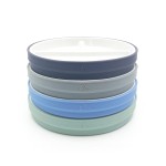 Elk and Friends Kids 6.7 Porcelain Divided Plates with Silicone Sleeves | Suitable for Babies/Kids/Toddlers | Microwave & Dishwasher Safe | Non Slip | Snack Dishes