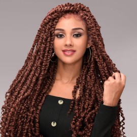 Bileaf Passion Twist Hair 8 Packs Pretwisted Passion Twist Crochet Hair 14 Inch Crochet Hair Passion Twists, Boho Passion Twists Hair Pre Looped Synthetic Passion Twist Crochet Braids 350