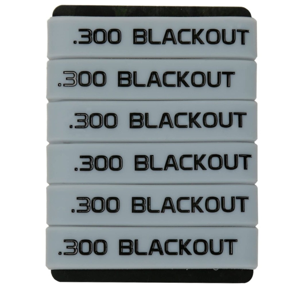 Aolamegs 300 Blackout Magazine Marking Band 6 Pack (Grey-Black)