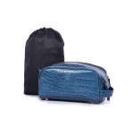 10 Premium Leather Toiletry Travel Pouch With Waterproof Lining Black Color | King-Size Handcrafted Vintage Shaving Kit By Aaron Leather Goods