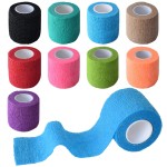 Gondiane 9 Pack 2 x 5 Yards Self Adhesive Bandage Wrap Self Stick Wrap for Ankle, Wrist, Finger, Sports, Breathable Cohesive Vet Tape for Pets (Multi Colors)