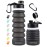 Nefeeko Collapsible Silicone Foldable Leakproof BPA Free Travel Sport Water Bottles, 26oz With Carabiner, Ideal for Camping, Hiking & Outdoor Activities