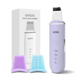 GUGUG Skin Scrubber Face Spatula Skin Spatula Pore Cleaner Blackhead Remover Tools for Facial Deep Cleansing-4 Modes, Purple