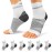 Plantar Fasciitis Sock (6 Pairs) for Men and Women, Compression Foot Sleeves with Arch and Ankle Support (White, Large)