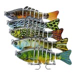 Fishing Lures Multi Jointed Fish Fishing Kits with Storage Box, Slow Sinking Lifelike Swimbaits, Hard Baits Crankbaits Fishing Gear for Freshwater and Saltwater Bass Trout Pike Lures