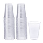 GUSTO Clear Plastic Cups [9 oz - 80 Count] - Disposable Drinking Cups for Parties, Events, & Everyday Use - Crystal Clear, BPA-Free, Durable Polypropylene (Formerly Comfy Package)