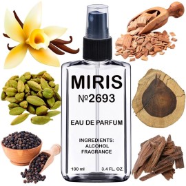 MIRIS No. 2693, Inspired by Oud Wood, Long-Lasting Unisex Eau de Parfum for Women & Men, Spray 3.4 Fl Oz / 100 ml
