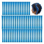 Perm Rods,60 pcs Small Size Rollers for Natural Hair Long Short Hair Styling Tool Curlers 0.35 inch Blue Color