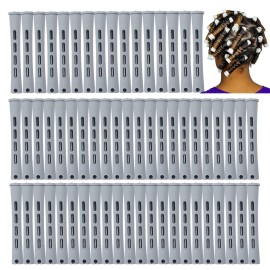 Perm Rods,60 pcs Hair Rollers for Natural Hair Long Short Styling Tool Curlers Small Size 0.59 inch Gray Color