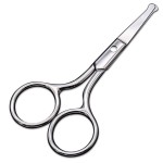 AsonTao Small Scissors With Round Tip Design - Professional Grooming for Hair, Eyelashes, Nose, Eyebrow Trimming, Mustache - Will Not Hurt the Nasal Cavity