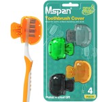 Mspan Electric Toothbrush Cover Cap: Brush Head Protector Cute Plastic Clip Pod - Toothbrush Travel Case for Traveling & Home - 4 Packs