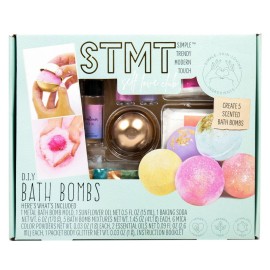 STMT Self-Love Club D.I.Y. Bath Bombs by Horizon Group USA, Create 5 Bath Bombs with Pastel Colors, Essential Oils & Clean Beauty Ingredients, DIY Bath Bomb Kit