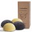 myHomeBody Natural Konjac Facial Sponges - for Gentle Face Cleansing and Exfoliation - with Turmeric Yellow and Activated Charcoal, Set of 4