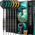 IgnatGames Premium Soft Tip Darts - 6/12 Pack Brass Barrels with Aluminum Shafts, 16 GlideXPro Flight Set, Tool Kit, Giftable Case & 100 Extra Tips