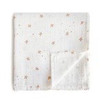 mushie Muslin Baby Swaddle Blanket | 100% Organic Cotton (Sparrow)