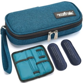 apollo walker Insulin Cooler Travel Case Diabetic Medication Cooler with Ice Packs and Insulation Liner insulin cooler travel case tsa approved