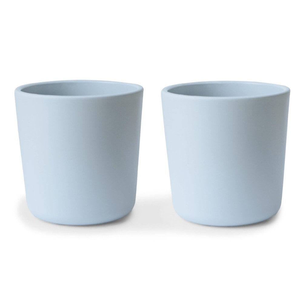 mushie Dinnerware Cups For Kids | Made in Denmark, Set of 2 (Powder Blue)