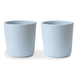 mushie Dinnerware Cups For Kids | Made in Denmark, Set of 2 (Powder Blue)