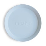 mushie Round Dinnerware Plates for Kids | Made in Denmark, Set of 2 (Powder Blue)