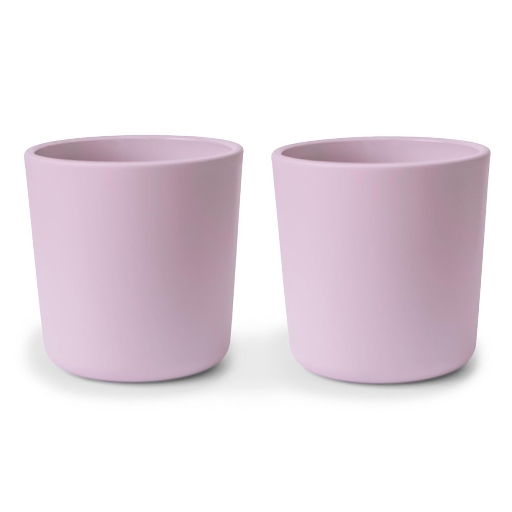 mushie Dinnerware Cups For Kids | Made in Denmark, Set of 2 (Soft Lilac)