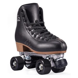 PAPAISON Roller Skates for Women and Girls, Deluxe 2 Layer Microfiber Leather Double Row-Classic Roller Skates for Men, Professional Outdoor Indoor Quad-Skates for Kids & Adults