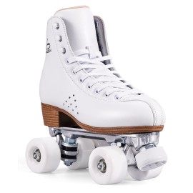 PAPAISON Roller Skates for Women and Men, Deluxe 2 Layer Microfiber Leather Double Row-Classic Roller Skates for Girls, Professional Outdoor Indoor Quad-Skates for Kids & Adults