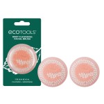 EcoTools Mini Facial Cleansing Brush, Infused with Citrus, Boosts Collagen, Safe for Sensitive Skin, Exfoliates & Clean Pores, Travel Sized, Ecofriendly, Vegan & Cruelty-Free, 2 Count
