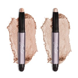 Julep Eyeshadow 101 Crme-to-Powder Waterproof Eyeshadow Stick Duo - Long-Lasting, Crease-Proof, Easy Apply with Built-in Smudger - Champagne Shimmer and Pearl Shimmer