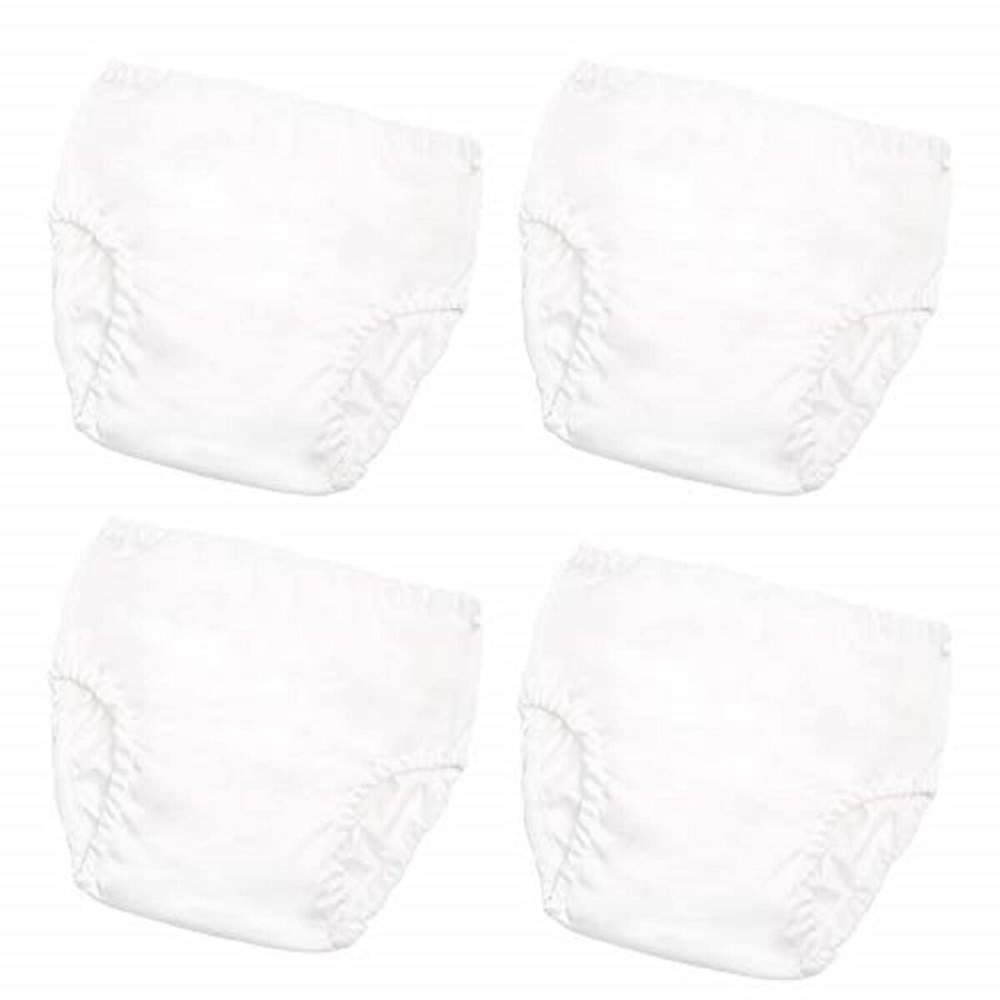 Joyo roy Plastic Underwear for Potty Training Toddler White Diaper Covers for Girls 4Pcs Rubber Underwear for Potty Training for Boys Plastic Rubber Pants for Toddlers Waterproof Swim Diaper Cover 2T