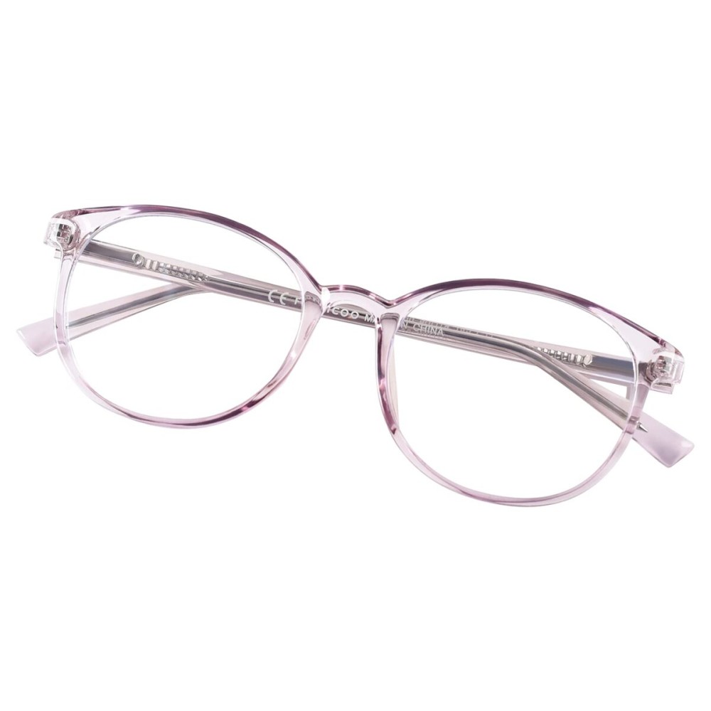 FONHCOO Blue Light Blocking Glasses Women Men TR90 Round Computer Eyeglasses (Purple)