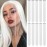 TOFAFA 22 inch Colored Hair Extensions, Multi-colors Party Highlights Clip in Long Synthetic Hair Extensions for Girls Women Kids Christmas Cosplay Party Gift(10 PCS White)