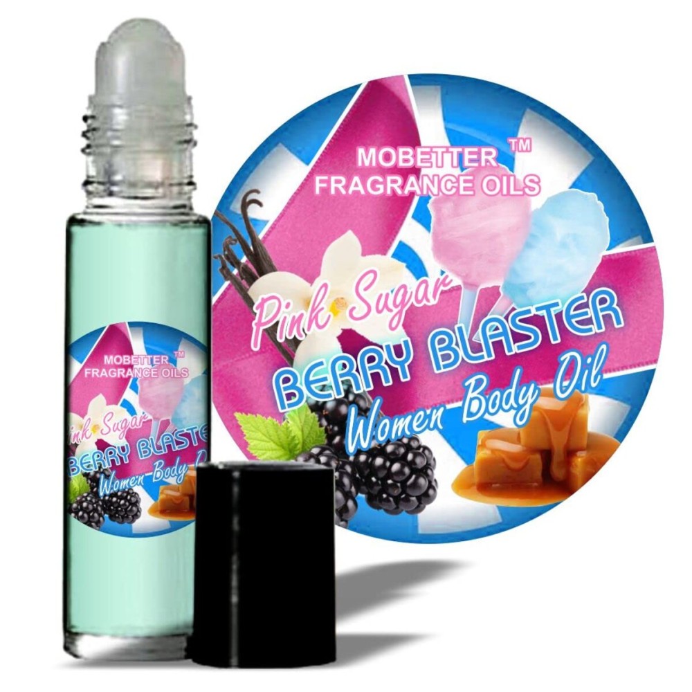 MOBETTER FRAGRANCE OILS Pink Sugar Berry Blaster Women Perfume Body Oil 1/3 oz roll on Glass Bottle