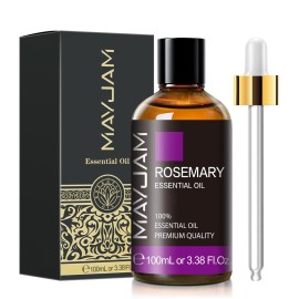 Rosemary Essential Oil with Dropper, MAYJAM Pure Rosemary Oil Aromatherapy Oils for Humidifier and Diffusers, 3.38FL.OZ