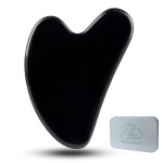 Ditind Gua Sha Facial Tools, Black Obsidian Gua Sha Massage Tool, Natural Jade Guasha Tool for Face and Body Skin Massage. Gua Sha Set for SPA Acupuncture Therapy, Trigger Point Treatment.