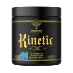 Ambrosia Kinetic - Organic Pre Workout Powder | Mushroom-Enhanced Natural Pre Workout | Nootropic Superfood Powder for Clean Energy, Focus, Recovery | 24 Servings | Blue Raspberry