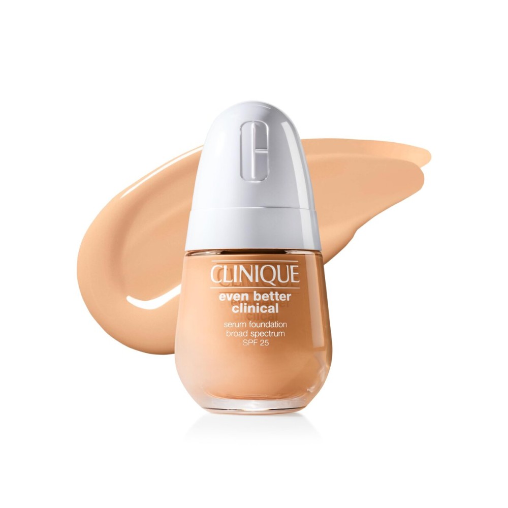 Clinique Even Better Clinical Serum Liquid Foundation SPF 25 With Vitamin C, Salicylic Acid + Hyaluronic Acid For Combination to Oily Skin Types | Full Coverage + Matte Finish, Golden Neutral, 1 Fl Oz