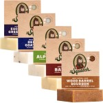 Dr. Squatch Natural Bar Soap for Men - Cold Process Soap with No Harsh Chemicals - Alpine Sage, Bay Rum, Bourbon, Eucalyptus & Goat\'s Milk (5 oz, 5-Pack)